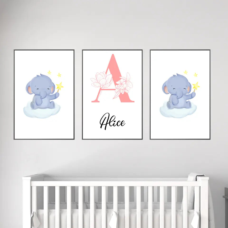 Jungle Animal - Personalized Nursery Wall Art