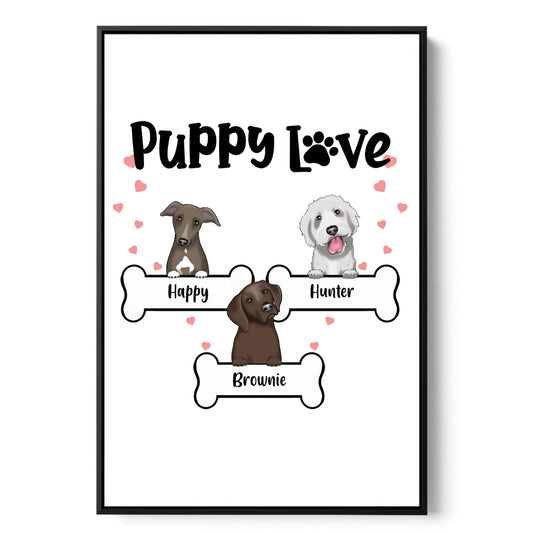 RYCANVAS Puppy Love Personalized - Canvas Wall Art