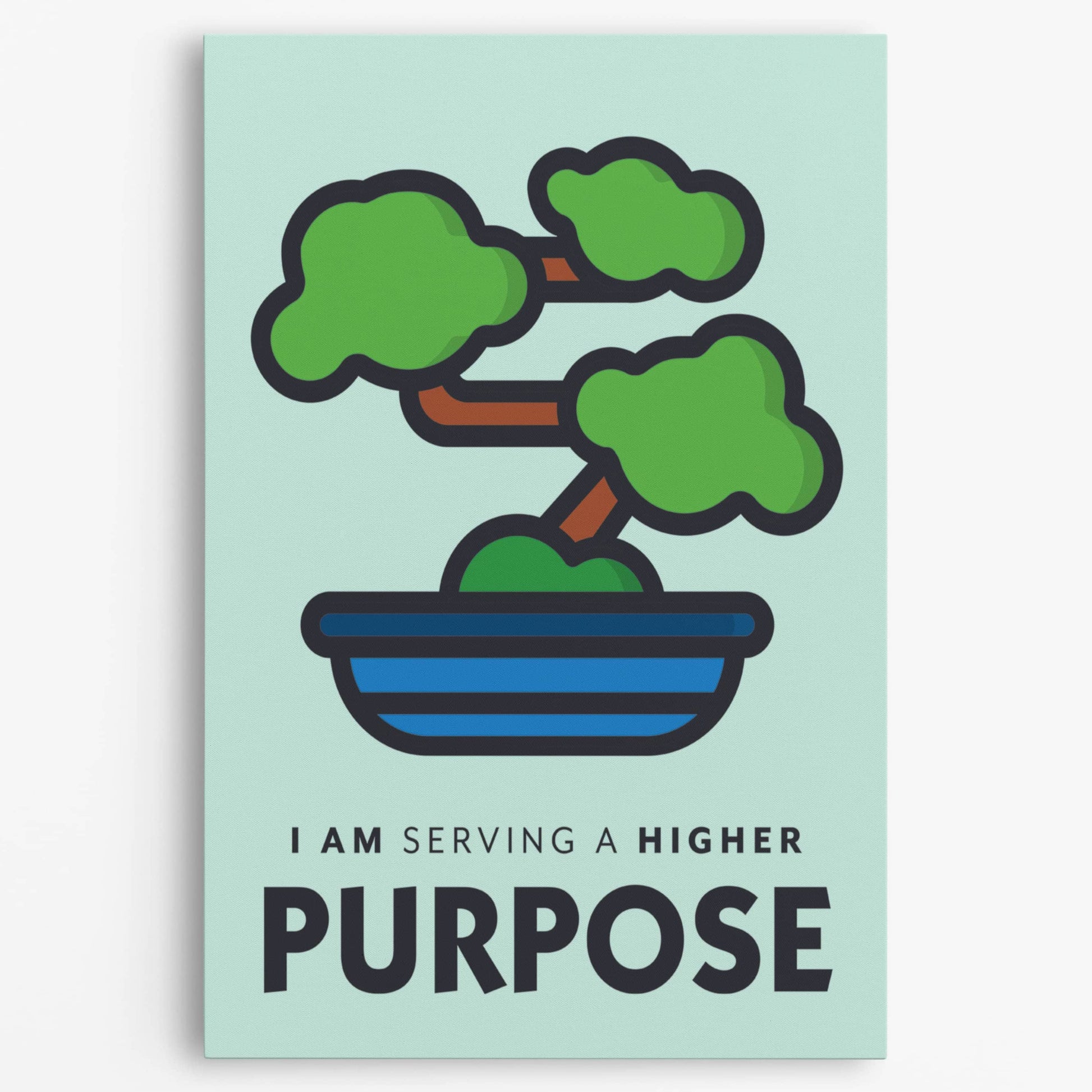 RYCANVAS I Am Serving A Higher Purpose Motivational Canvas Wall Art - Office Millionaire Pop Art Alec Monopoly Decor