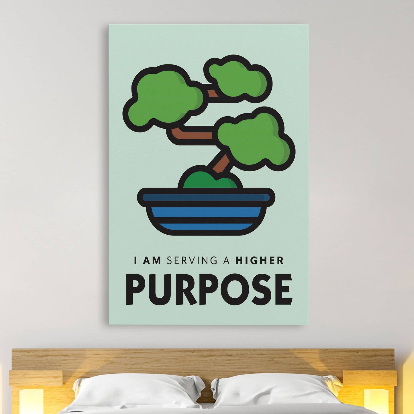 RYCANVAS I Am Serving A Higher Purpose Motivational Canvas Wall Art - Office Millionaire Pop Art Alec Monopoly Decor