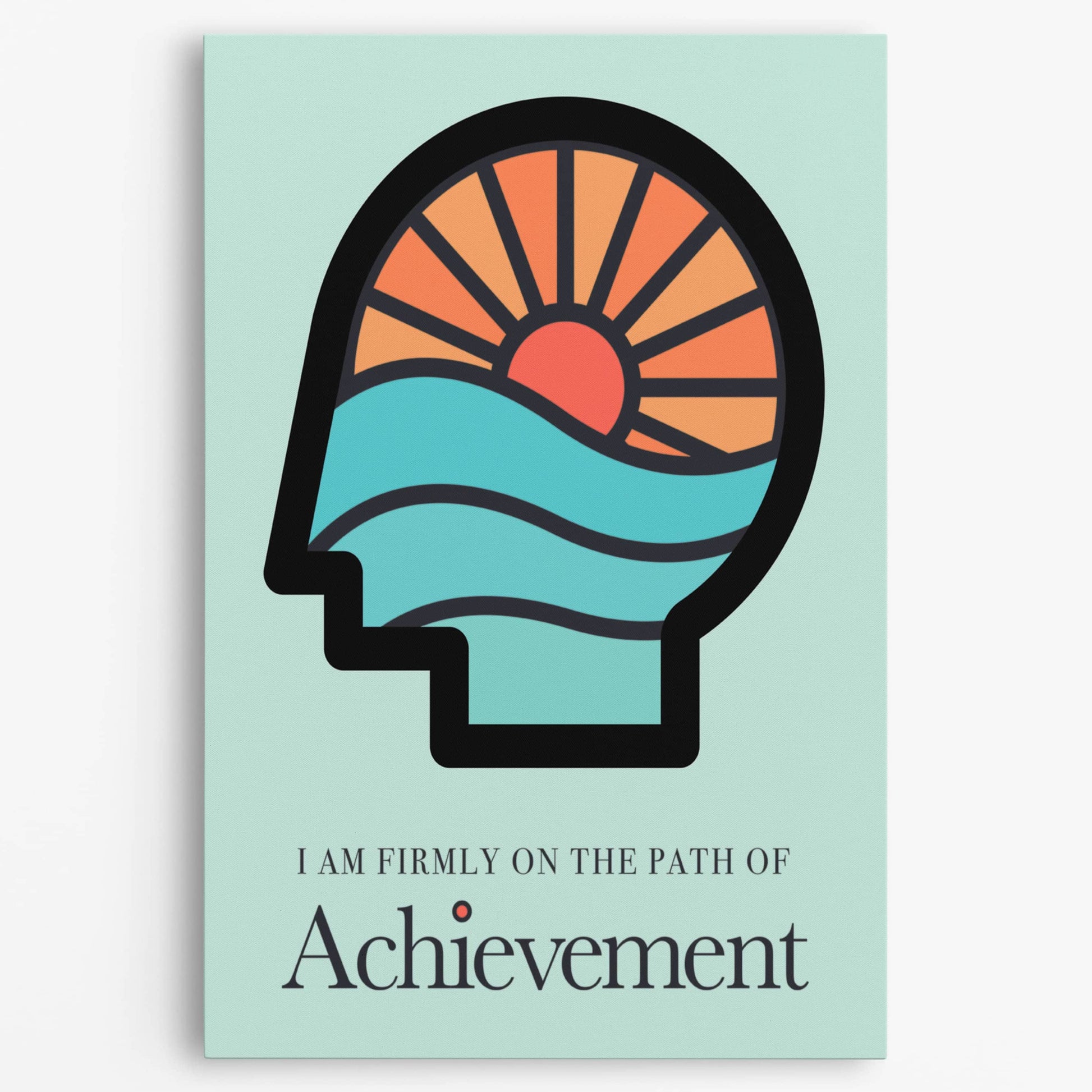 RYCANVAS I Am Firmly On The Path Of Achievement Motivational Canvas Wall Art - Office Millionaire Pop Art Alec Monopoly Decor