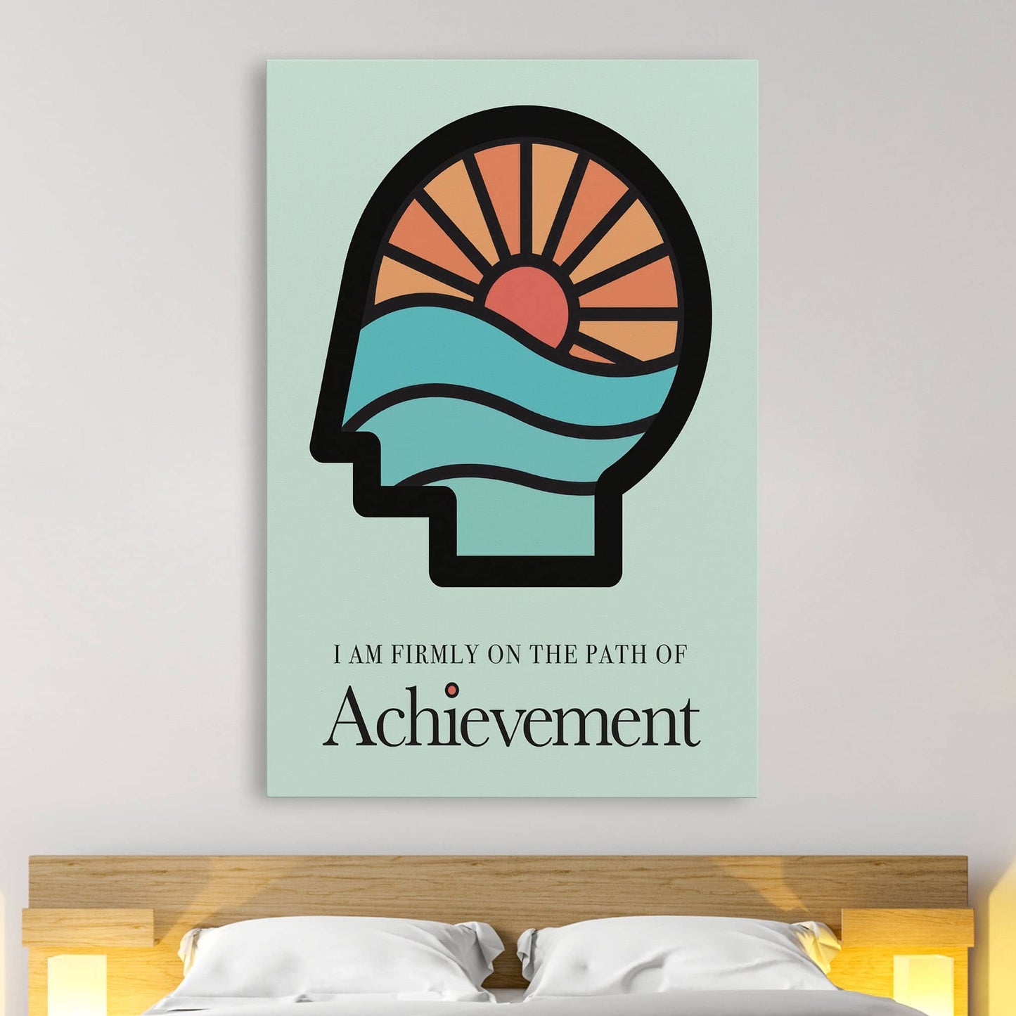 RYCANVAS I Am Firmly On The Path Of Achievement Motivational Canvas Wall Art - Office Millionaire Pop Art Alec Monopoly Decor