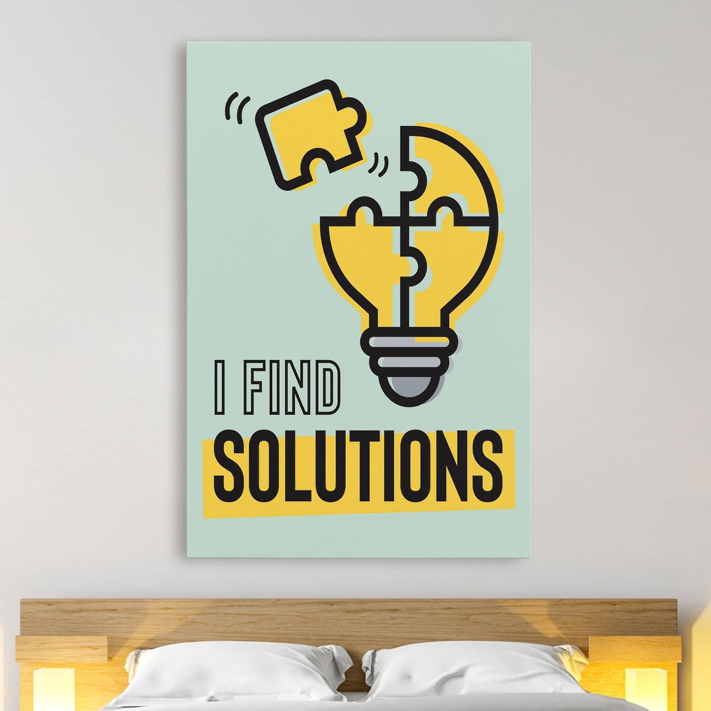 RYCANVAS I Powerfully Envision What I Want Motivational Canvas Wall Art - Office Millionaire Pop Art Alec Monopoly Decor