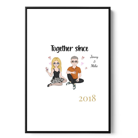 Together Since - Personalized Canvas Wall Art